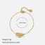Gold Stainless Steel Feather Bracelet Minimalist Chain thumbnail 3