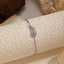 Silver Stainless Steel Feather Bracelet Minimalist Chain thumbnail 1