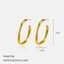Irregular Gold Stainless Steel Earring Minimalist Hoop thumbnail 3