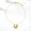 Gold Stainless Steel Sun Ray Geometric Necklace thumbnail 3