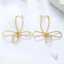 Gold Stainless Steel Wire Bow Earrings thumbnail 3