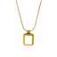 Gold Stainless Steel Geometric Pendant Necklace thumbnail 2