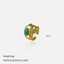 Gold Stainless Steel Ring with Green Stone for Women thumbnail 3