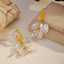 Gold Stainless Steel Flower Earrings for Women Wholesale thumbnail 2
