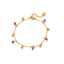 Gold Stainless Steel Charm Bracelet with Beads thumbnail 2