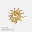 Bague soleil en acier inoxydable doré pour femme thumbnail 3