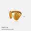 Bague ouverte Bold Shell en acier inoxydable plaqué or thumbnail 3