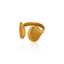 Bague ouverte Bold Shell en acier inoxydable plaqué or thumbnail 2