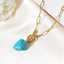 Lonceen Stainless Steel Necklace with Turquoise Stone thumbnail 2