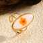 Bague ouverte en acier inoxydable à motif floral pour femme par Lonceen thumbnail 3