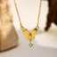 Gold Butterfly Stainless Steel Necklace for Women thumbnail 1