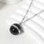 Lonceen Stainless Steel Necklace with Black Agate Stone thumbnail 1