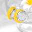 Boucles d'oreilles Lonceen en acier inoxydable jaune pour femme thumbnail 3