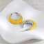 Boucles d'oreilles Lonceen en acier inoxydable jaune pour femme thumbnail 1