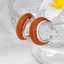 Boucles d'oreilles Lonceen en acier inoxydable orange pour femme thumbnail 2