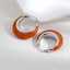 Boucles d'oreilles Lonceen en acier inoxydable orange pour femme thumbnail 3