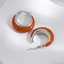 Boucles d'oreilles Lonceen en acier inoxydable orange pour femme thumbnail 1