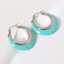 Boucles d'oreilles Lonceen en acier inoxydable Tiffany Blue Hoop thumbnail 1