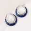 Boucles d'oreilles Lonceen en acier inoxydable bleu marine 429 thumbnail 1