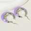 Boucles d'oreilles Lonceen en acier inoxydable violet clair pour femmes thumbnail 3