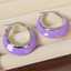 Boucles d'oreilles Lonceen en acier inoxydable violet clair pour femmes thumbnail 2