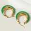 Boucles d'oreilles Lonceen en acier inoxydable vert pour femmes thumbnail 3