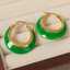 Boucles d'oreilles Lonceen en acier inoxydable vert pour femmes thumbnail 2