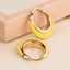 Boucles d'oreilles Lonceen en acier inoxydable jaune pour femmes thumbnail 2