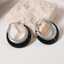 Boucles d'oreilles Lonceen en acier inoxydable noir pour femme thumbnail 3