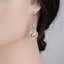 Boucles d'oreilles Lonceen en acier inoxydable avec perle en zircon cubique thumbnail 3