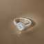 Bague en argent sterling 925 avec moissanite et pierre taille radiant thumbnail 3