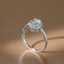 Bague en argent sterling 925 avec moissanite et pierre taille radiant thumbnail 2