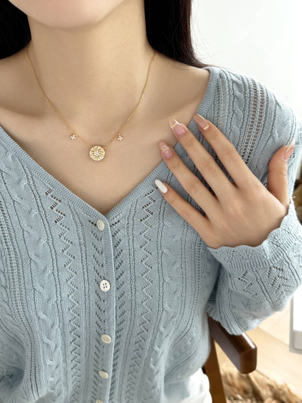 925 Silver Star Moon Necklace | Lonceen Sterling Silver Jewelry