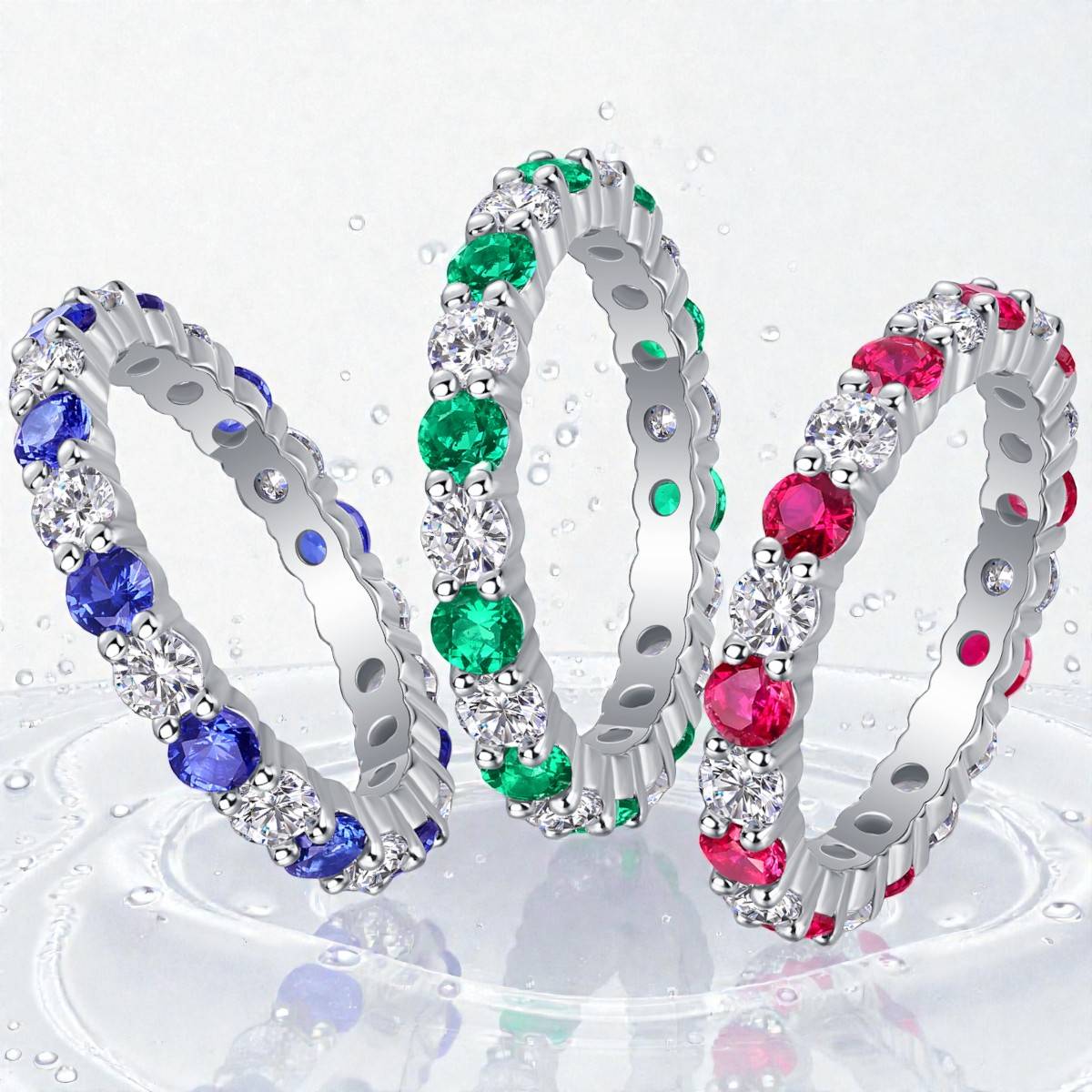 Wholesale Moissanite Gemstone Ring 925 Silver Jewelry