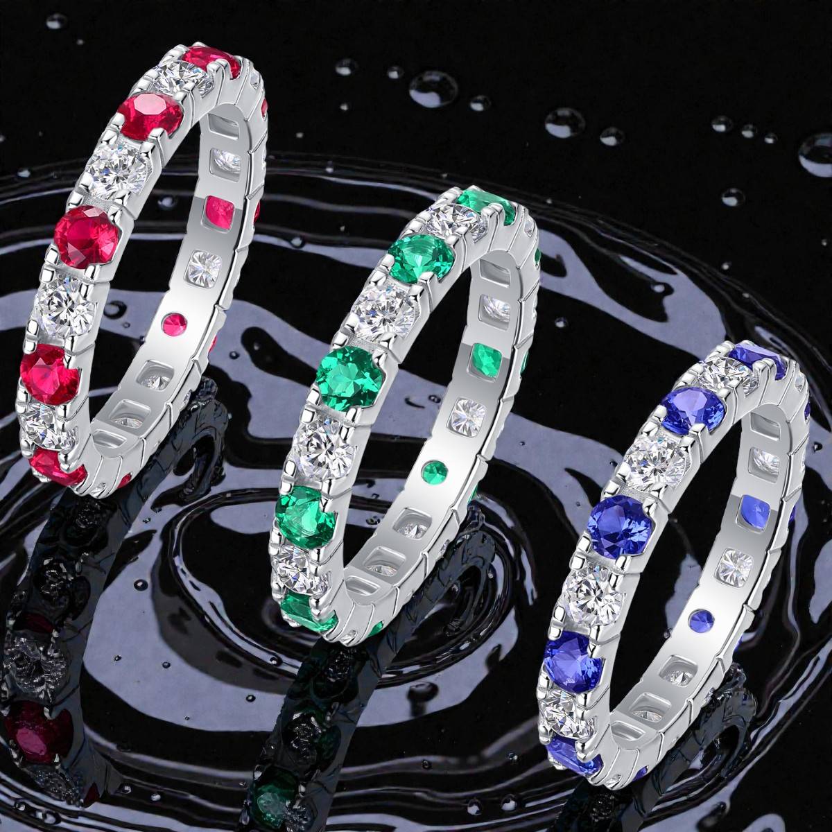 Moissanite Gemstone Ring Star Design 925 Silver Ring