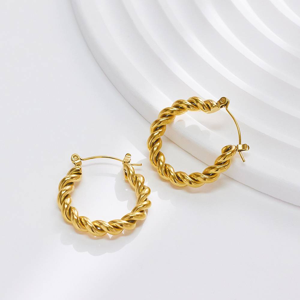 Antioxidant steel jewelry, gold-plated custom women's fashion jewelry earrings