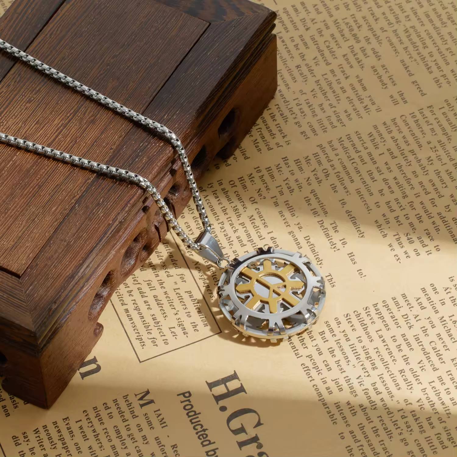 Pendentifs hip-hop personnalisés en acier inoxydable, chaînes en argent en gros, accessoires de mode, colliers pour hommes