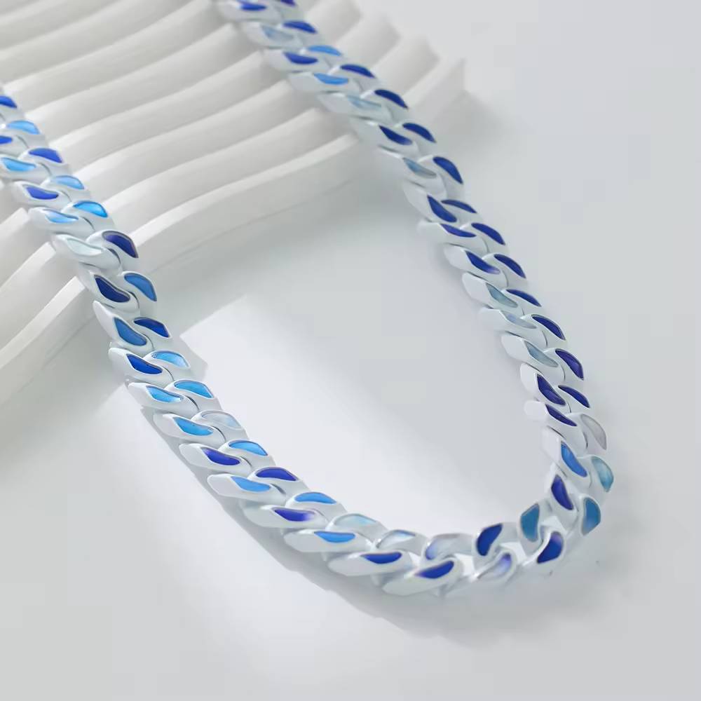 Bracelets cubains en acier inoxydable poli plaqué or 18 carats, style hip-hop, vente en gros ; accessoires de mode ; colliers pour hommes