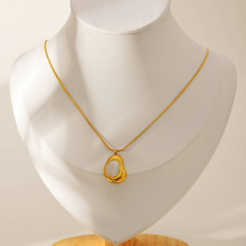 Minimalist Gold Stainless Steel Pendant Necklace for Women