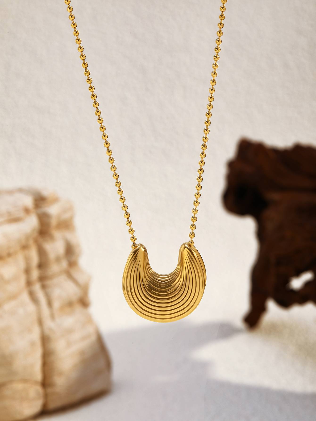 Lonceen Minimalist Stainless Steel Necklace for Women