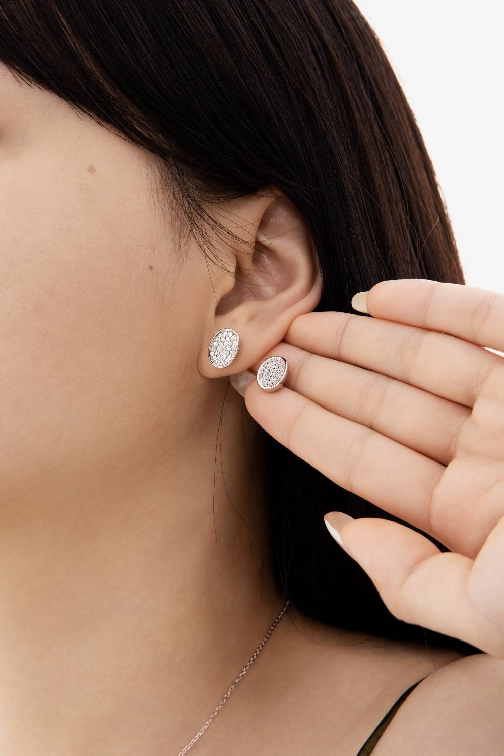 Bague moissanite flocon de neige halo en argent 925 par Lonceen