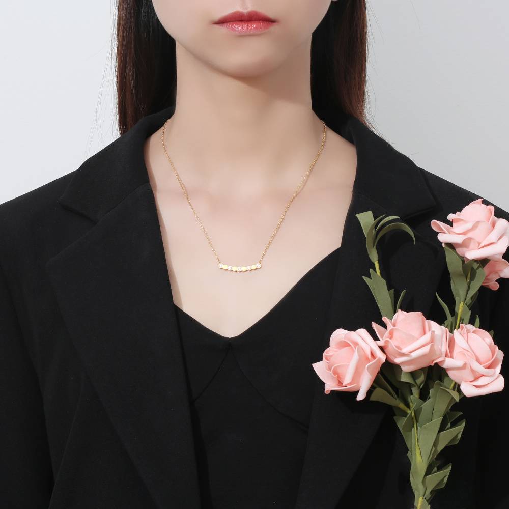 Discover the Exquisite 18K Gold Plated Hexagon Diamond Necklace