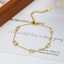 Small rectangular zircon diamond stainless steel 18k gold-plated women's custom fashion jewelry bracelet thumbnail 2