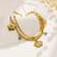 Double-layer stainless steel 18k gold-plated custom women's clover fashion jewelry bracelet thumbnail 1