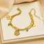Double-layer stainless steel 18k gold-plated custom women's clover fashion jewelry bracelet thumbnail 3