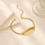 18k gold-plated women's carved custom name stainless steel Cuban fashion jewelry bracelet thumbnail 1