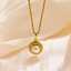 Personalized Pearl Necklace: Gold Large-sized White Stainless Steel Shell Pearl Necklace for Women thumbnail 2