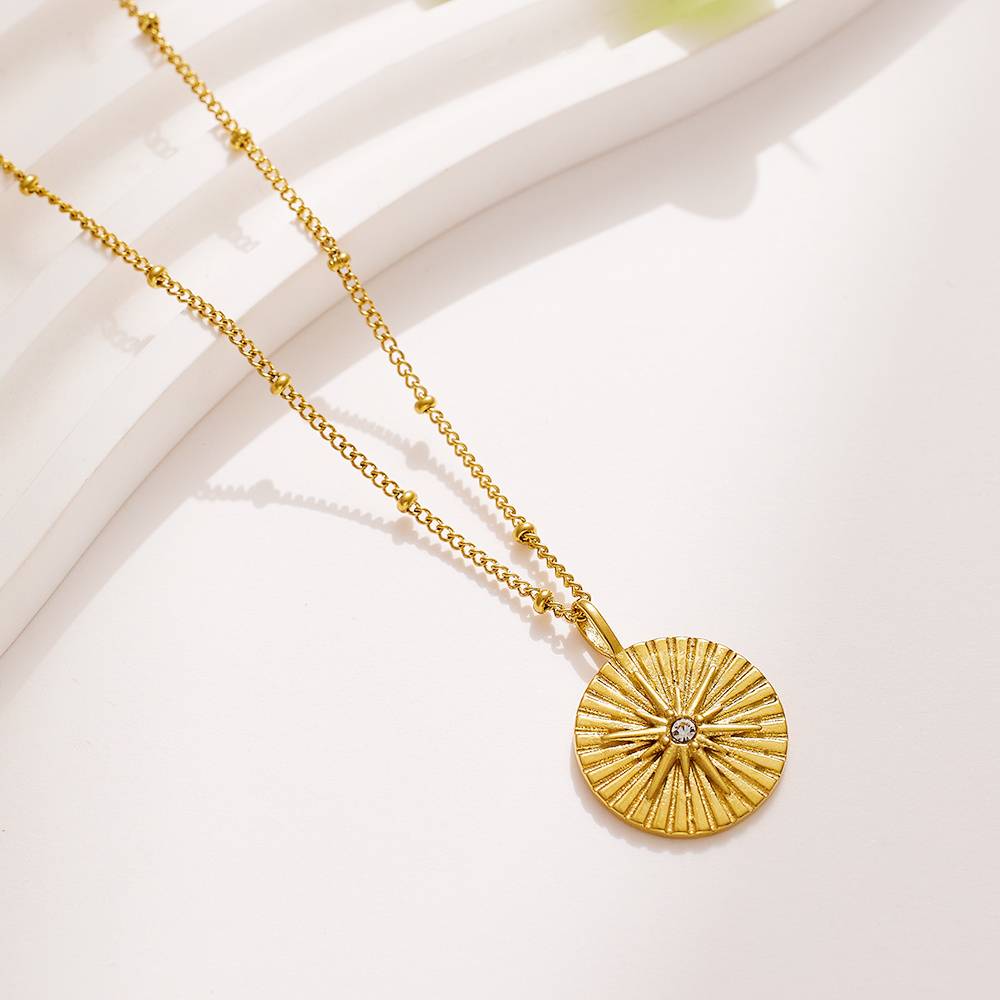 Fashion 18k Gold Plated Octagonal Star Necklace Custom Stainless Steel Coin Pendant Necklace Women's Jewelry