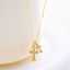 Zircon Chain 18K Gold Plated Stainless Steel Christian Cross Pendant Fashion Jewelry Necklace thumbnail 2