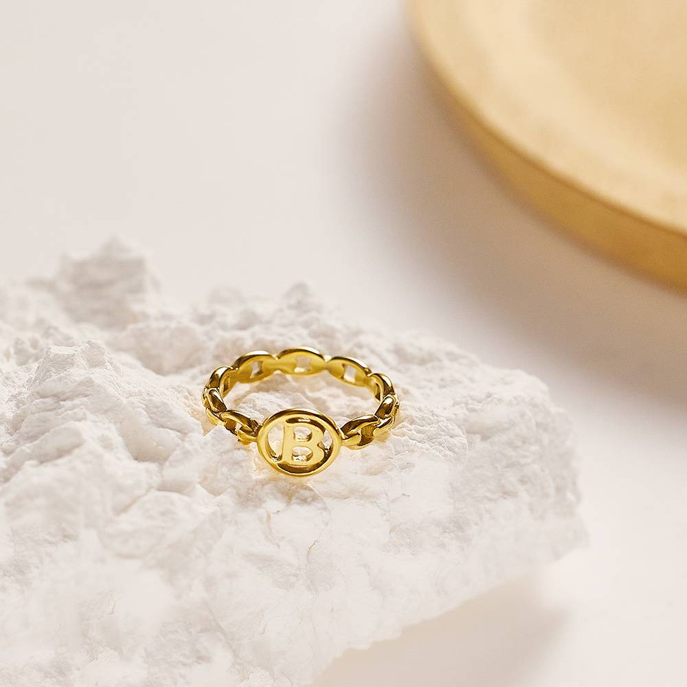 Non-oxidizing gold-plated retro women's stainless steel fashion jewelry ring